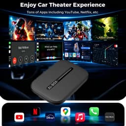 CarRocket Android 15 Wireless CarPlay Android Auto 4in1 CarPlay Ai Box 4Cores 2GB RAM+16GB ROM Plug and Play Stable Transmission