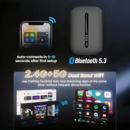 CarRocket Android 15 Wireless CarPlay Android Auto 4in1 CarPlay Ai Box 4Cores 2GB RAM+16GB ROM Plug and Play Stable Transmission