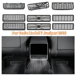 2Pcs Under Seat Air Vent Cover for Tesla Model Y 2025 2026 Juniper Rear AC Outlet Protector with ABS Plastic Anti-Dust Debris