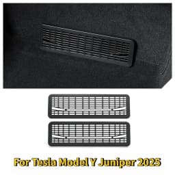 2Pcs Under Seat Air Vent Cover for Tesla Model Y 2025 2026 Juniper Rear AC Outlet Protector with ABS Plastic Anti-Dust Debris