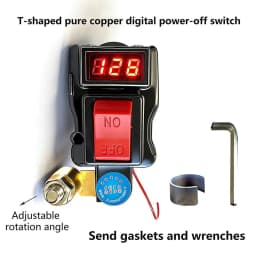 C 1Set ﻿Power-Off Switch Equipped With Voltage Digital Display Car Battery Disconnect Switch Can Rotate Disconnect Switch