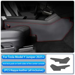 Center Console Side Protector with Rear AC Kick Mat for Tesla Model Y/ 3/YL Juniper Anti Scratch Wearproof Durable Cover