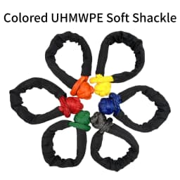 55000lbs Winch Rope Synthetic Soft Shackle+Recovery Ring Set Rugged Shackles With Protective Sleeve for Truck Vehicle Recovery