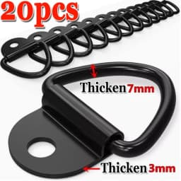 10/20Pcs Stainless Steel D Shape Pull Hook Tie Down Anchor Ring for Truck Trailer RV Boat Cargo Accessories