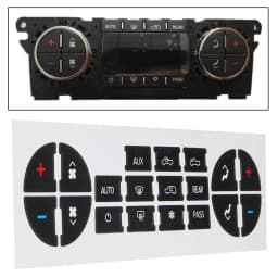 Dash AC Radio Button Repair Stickers Fit 07-14 GMC Avalanche Tahoe Sierra Climate Control Decal Replacement