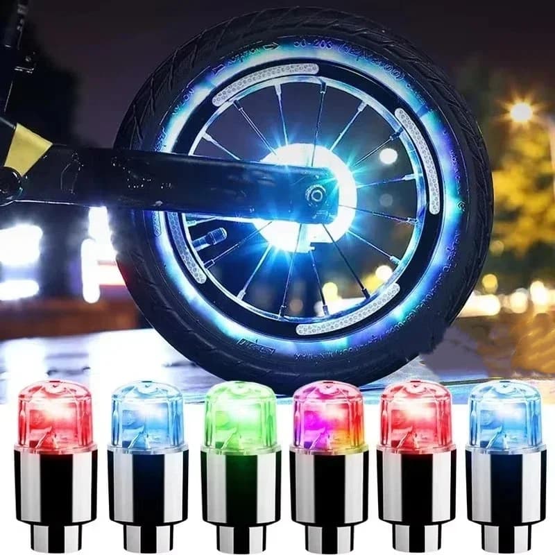 2/10Pcs Tire Valve Cap Lights Durable Tire Lights For Car Air Valve Caps With Lights For Motorcycles Bicycles Electric Vehicles