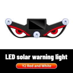 Solar Power Car Decorative Lamps Demon Eyes Light Cool Flashing Warning Light Dynamic Safety Vehicle Signal Lights for Halloween