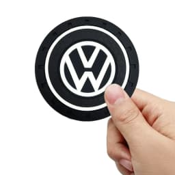 1/2pcs Car Cup Mat Anti-slip Bottle Holder Coasters Emblem For VW CC Polo Golf 4 MK7 MK5 MK4 MK6 Passat Touran Scirocco Tiguan
