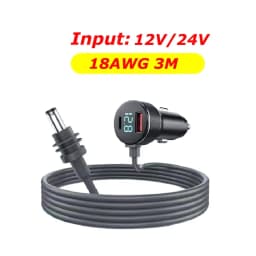 For Starlink Mini Car Charger 12V-24V to 30V 2A Step Up Converter With Digital Voltage QC3.0+PD Power Adapter Auto Accessories