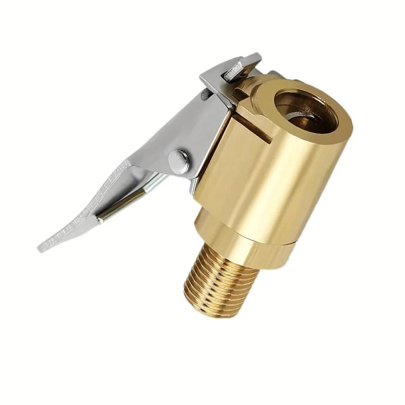 Universal Brass Locking Tyre Air Chuck Adapter Automotive Grade Quick Inflation for Car Motorcycle Bike Accessories