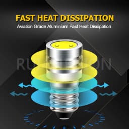 RUIANDSION 2PCS E10 LED Bulb COB 2W DC 3V 6V 12V Instrument Indicator Bulb for Old Fashioned Flashlight Bulbs