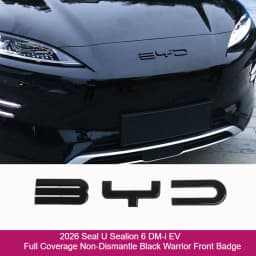 Car Black Front Badge Sticker Black Rear Emblem Black Warrior Car Modification Logo Suitable for BYD Seal U Hiace 6 DM-i EV Song