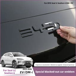 Car Black Front Badge Sticker Black Rear Emblem Black Warrior Car Modification Logo Suitable for BYD Seal U Hiace 6 DM-i EV Song