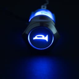 New 5/8" 12V 16mm LED Power Light Momentary Push Horn Button Metal Switch Push Button Car Latch Speaker Bell Horn