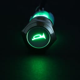 New 5/8" 12V 16mm LED Power Light Momentary Push Horn Button Metal Switch Push Button Car Latch Speaker Bell Horn