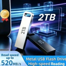 Metal USB Adapter Flash Drive USB 3.0 128GB 256GB 512GB High Speed Metal Mini U Disk Pendrive 1TB 2TB Memory Stick 2026 New