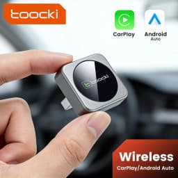 Toocki 2-in-1 Wireless CarPlay & Android Auto Adapter BT 5.3 WiFi 5G 2.4G Plug Play USB-C for iPhone Android Car with Wired CarP