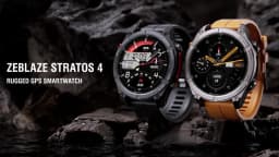 New Zeblaze Stratos 4 GPS Smart Watch 1.43'' AMOLED Display Built-in Flashlight Compass Barometric Altimeter 5 ATM Smartwatch