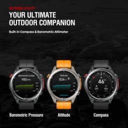 New Zeblaze Stratos 4 GPS Smart Watch 1.43'' AMOLED Display Built-in Flashlight Compass Barometric Altimeter 5 ATM Smartwatch