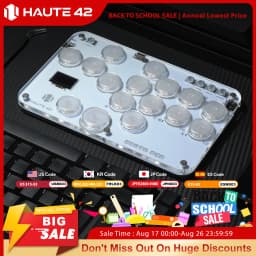 Haute42 Arcade Joystick Hitbox Leverless Controller Fight Sticks For PC / Ps4 /Switch Mini Hitbox Fighting Game Arcade Stick