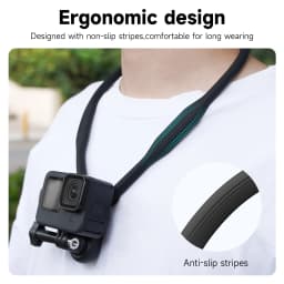 TELESIN Neck Hold Mount Chest Mount for GoPro 13 12 Hero 11 10 9 8 7 Insta360 DJI Osmo Action Silicone Action Camera Accessories