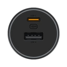 Xiaomi 100W Car Charger Dual USB Quick Charge Mi Car Charger USB-A USB-C Dual Output LED Light With 5A Cable