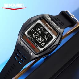 SKMEI 2750 Fashion Men Electronic Watch Solar Power Large Screen Luminous Calendar Multifunctional Outdoor Sport Watches for Man
