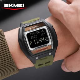 SKMEI 2750 Fashion Men Electronic Watch Solar Power Large Screen Luminous Calendar Multifunctional Outdoor Sport Watches for Man