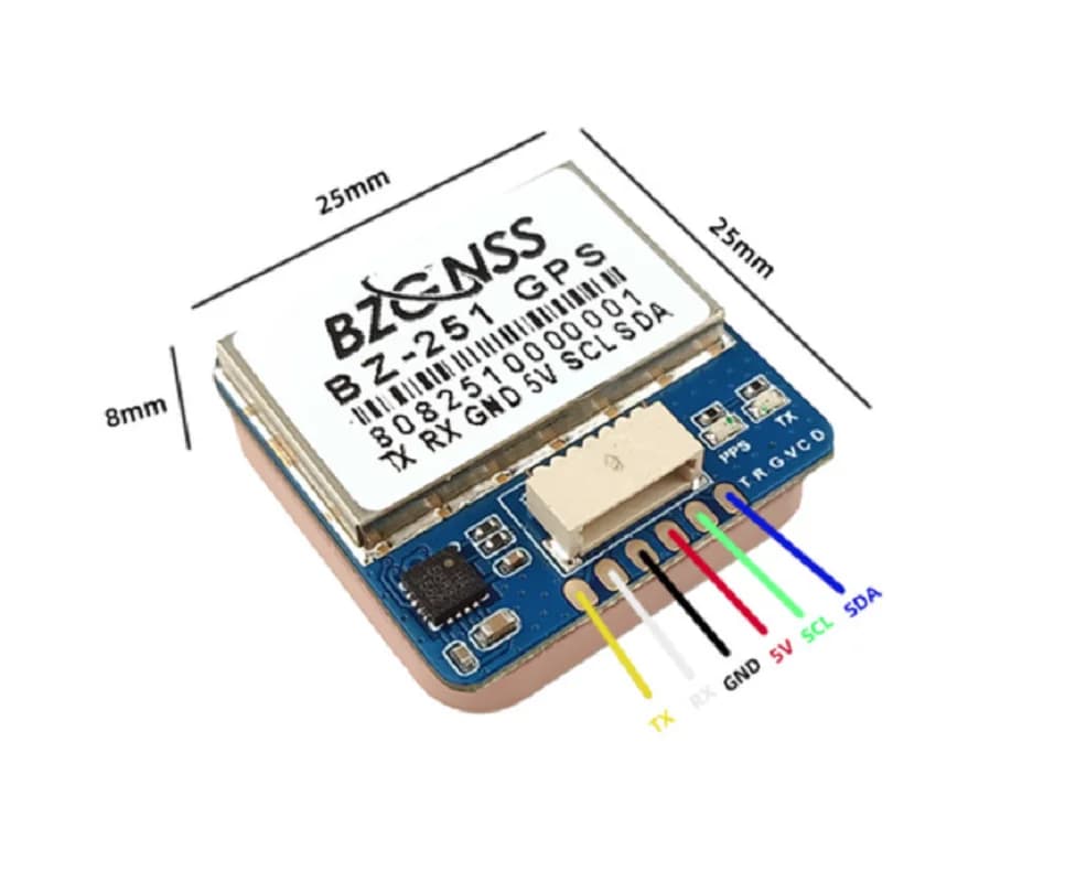 BZGNSS BZ121 BZ181 BZ251 Dual Protocol GPS Positioning Module Suitable FPV Out Of Control Rescue Fixed-wing Crossing Drones