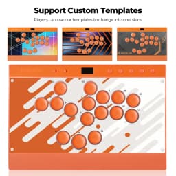 Haute42 C16 Orange Magnetic Hitbox Leverless Controller Fightstick For PC/ PS4 / PS5 Button Rim Stickless Arcade Stick Hitbox