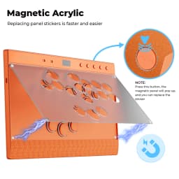 Haute42 C16 Orange Magnetic Hitbox Leverless Controller Fightstick For PC/ PS4 / PS5 Button Rim Stickless Arcade Stick Hitbox