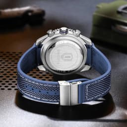 QINGXIYA Brand Luxury Multifunctional Quartz Watch Men Silicone Strap Waterproof Luminous Chronograph Watches Mens Sports Watch