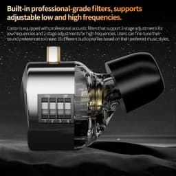 KZ Castor In Ear HiFi Earphone 2 Dynamic High-end Tunable balanced armature Earphones Monitor Headphone Cancelling Earbuds