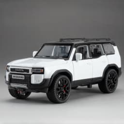 1:32 Prado SUV Car Model Toys Alloy Die-casting Pull Back 6 Doors Opened Sound Light Off-road Vehicle Gifts for Kids Collection