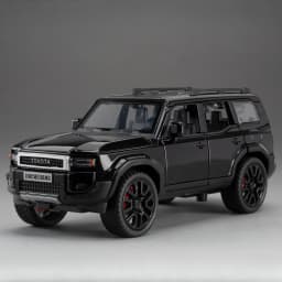 1:32 Prado SUV Car Model Toys Alloy Die-casting Pull Back 6 Doors Opened Sound Light Off-road Vehicle Gifts for Kids Collection