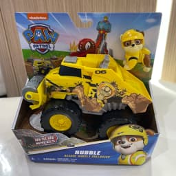 Original PAW Patrol Rescue Wheels Vehicle Toy with Collectible Action Figure Roxi Boomer Skye Chase Rocky Kids Toy Birthday Gift