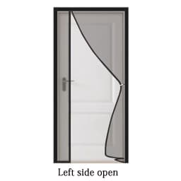 Black Side Opening Mosquito Proof Door Curtain, Magnetic Suction Design, Invisible Mosquito Proof, Self Installing Without Punch