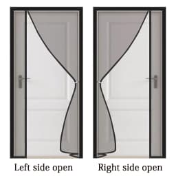 Black Side Opening Mosquito Proof Door Curtain, Magnetic Suction Design, Invisible Mosquito Proof, Self Installing Without Punch