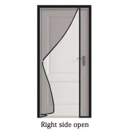 Black Side Opening Mosquito Proof Door Curtain, Magnetic Suction Design, Invisible Mosquito Proof, Self Installing Without Punch