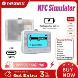 Chargeable Intelligent NFC Simulator Emulator Universal Writer for Switch/SWITCH2 Wiiu 3ds Kingdom Tears Breath Wild