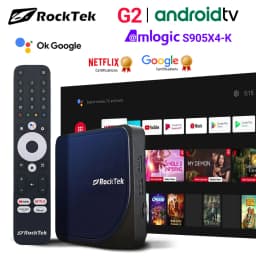 RockTek G2 NEXT S905X5M-J Google TV BOX Netflix Google Certified G2 Amlogic S905X4-K 4G 64G Support DTS Dolby Audio Dolby Vision