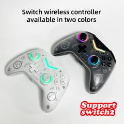 CM-619 Wireless Controller Supports IOS/Android/PC/Switch2, Dual Motor Gamepad with Dazzling Light and Program Buttons