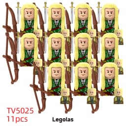 11pcs Medieval Elf Rohan Soldiers Guard Army Lotr Action Dolls Mini Building Blocks Assembly Building Blocks MOC Children's Gift