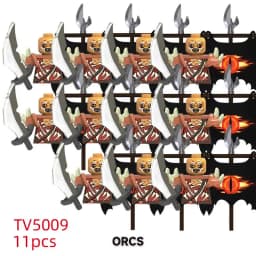 11pcs Medieval Elf Rohan Soldiers Guard Army Lotr Action Dolls Mini Building Blocks Assembly Building Blocks MOC Children's Gift