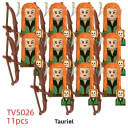 11pcs Medieval Elf Rohan Soldiers Guard Army Lotr Action Dolls Mini Building Blocks Assembly Building Blocks MOC Children's Gift