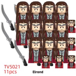 11pcs Medieval Elf Rohan Soldiers Guard Army Lotr Action Dolls Mini Building Blocks Assembly Building Blocks MOC Children's Gift