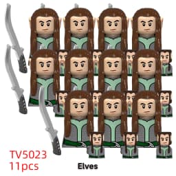 11pcs Medieval Elf Rohan Soldiers Guard Army Lotr Action Dolls Mini Building Blocks Assembly Building Blocks MOC Children's Gift