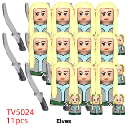 11pcs Medieval Elf Rohan Soldiers Guard Army Lotr Action Dolls Mini Building Blocks Assembly Building Blocks MOC Children's Gift