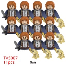 11pcs Medieval Elf Rohan Soldiers Guard Army Lotr Action Dolls Mini Building Blocks Assembly Building Blocks MOC Children's Gift