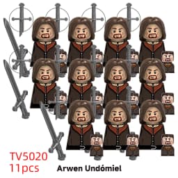 11pcs Medieval Elf Rohan Soldiers Guard Army Lotr Action Dolls Mini Building Blocks Assembly Building Blocks MOC Children's Gift